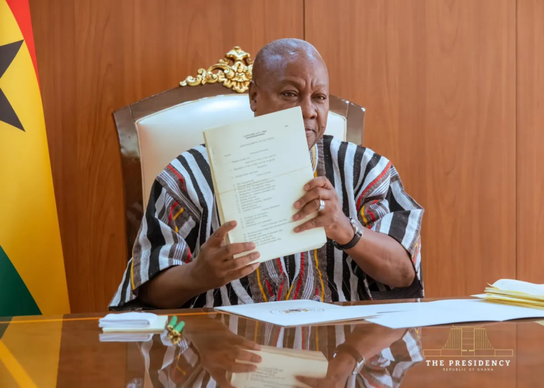 Community Service Act 2026 Mahama signing ceremony
